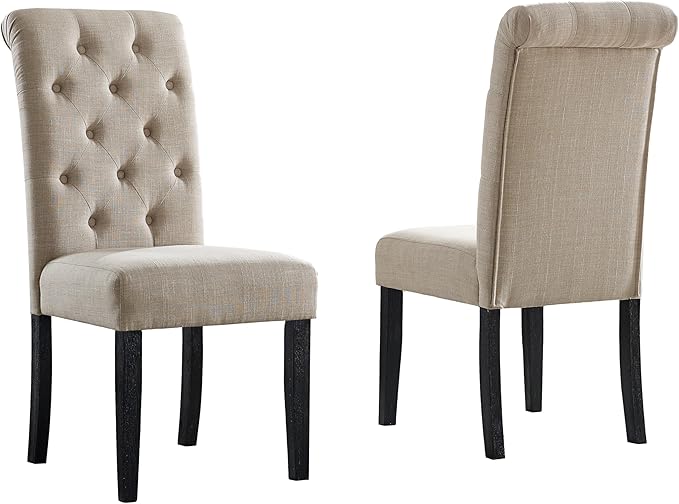 NicBex Haerin-SD-00148-LWJ Dining Chairs, 21"x18"x39.2", Beige - LeafyLoom