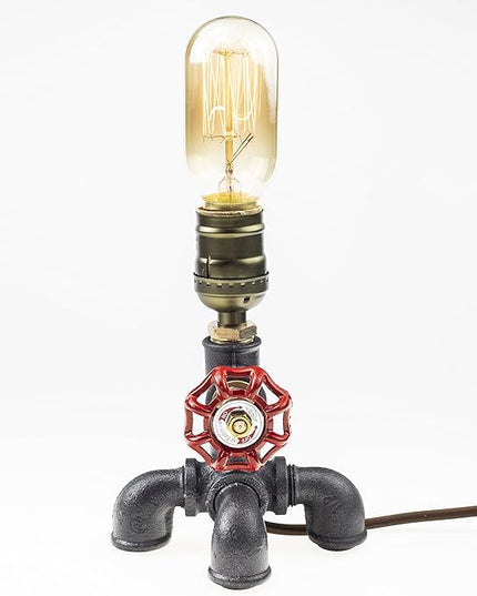 Loft Style Lamp, Squidward, Steam Punk Industrial, Bedside Night Lamp, Metal Body, Table Desk Light with Dimmer, LL-022 - LeafyLoom