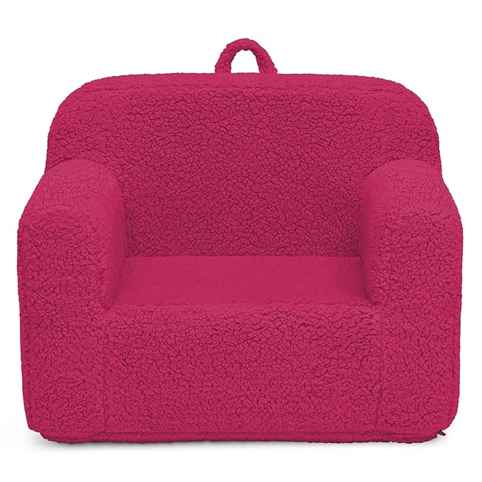 Delta Children Cozee Sherpa Chair, Hot Pink - LeafyLoom