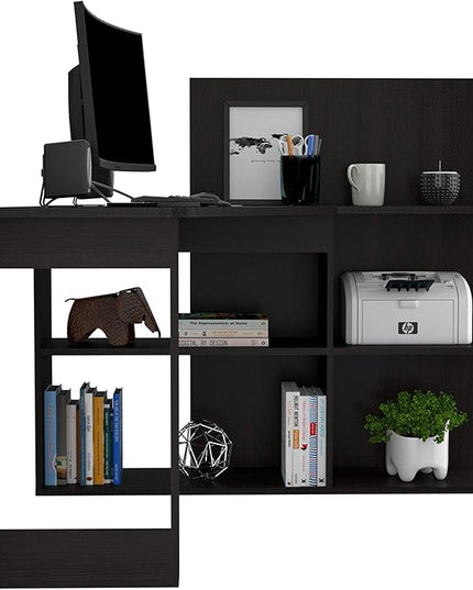 NicBex Kimberly-DW-00008-LWJ Home Office Desks, 47.2"x51.7"x43.3", Black - LeafyLoom