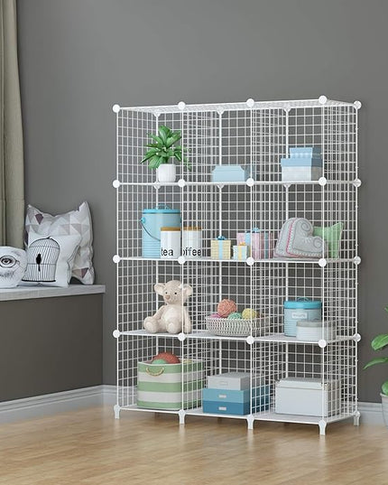 HOMIDEC Closet Organizers and Storage, 12 Storage Cubes, Wire Cube Storage DIY Room Storage Shelf for Garment Racks, Closet, Wardrobe - LeafyLoom
