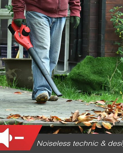 PowerSmart 20V Cordless Leaf Blower with 2 Batteries and Charger, Lightweight & Small Blowers for Benches, Gutters, Lawns (PS76101A), 2024 Version - LeafyLoom