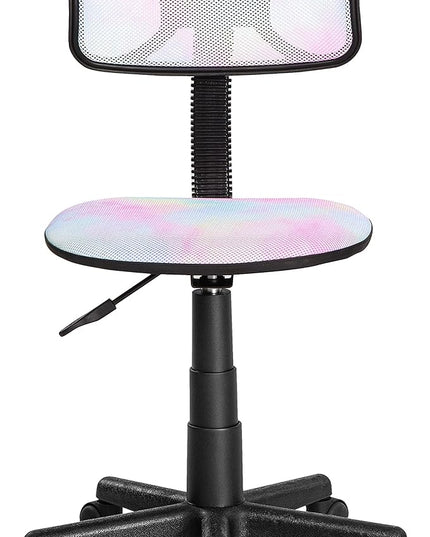 Rainbow Tiedye Desk Chair 21D x 21W x 33H in - LeafyLoom