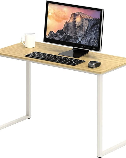 SHW Home Office 32-Inch Computer Desk, Oak - LeafyLoom