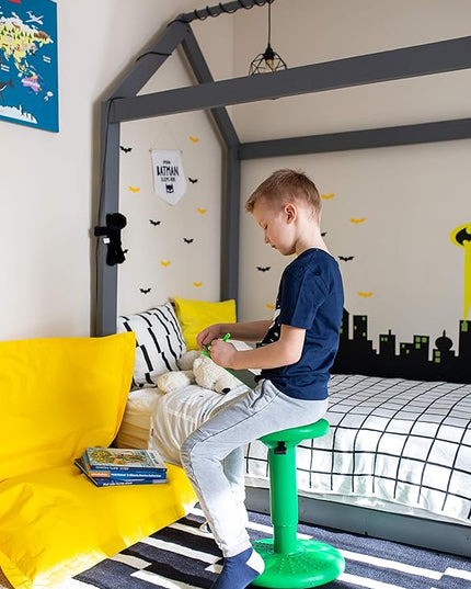 Studico ActiveChairs Adjustable Wobble Stool, Flexible Classroom Seating, Improves Focus, Posture and Helps ADHD/ADD, Sensory Chair, Active Fidget Chairs Adjusts from 16.65" to 23.75" Ages 13-18 Green - LeafyLoom