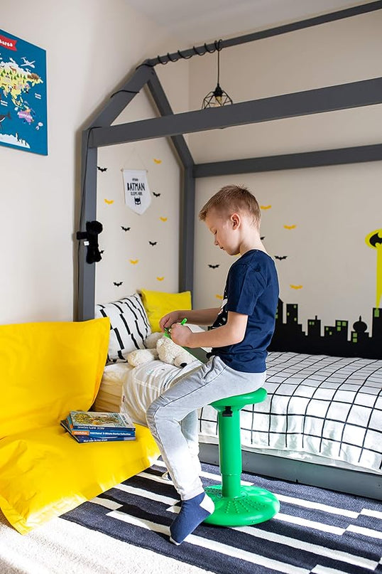 Studico ActiveChairs Adjustable Wobble Stool, Flexible Classroom Seating, Improves Focus, Posture and Helps ADHD/ADD, Sensory Chair, Active Fidget Chairs Adjusts from 16.65" to 23.75" Ages 13-18 Green - LeafyLoom