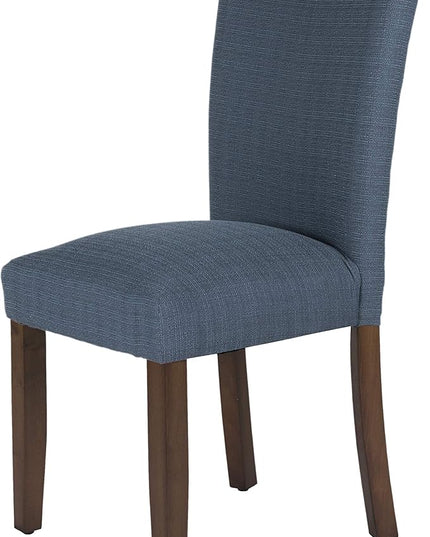 HomePop Parsons Classic Upholstered Accent Dining Chair, Single Pack, Dark Blue - LeafyLoom