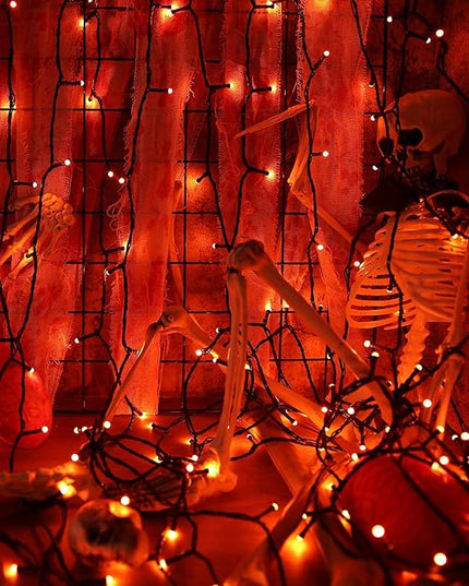 Toodour Halloween Orange Lights, 131ft 350 LED Plug in Halloween String Lights with 8 Modes and Timer, Connectable Outdoor Halloween Lights for Home, Party, Indoor Halloween Decor Toodour