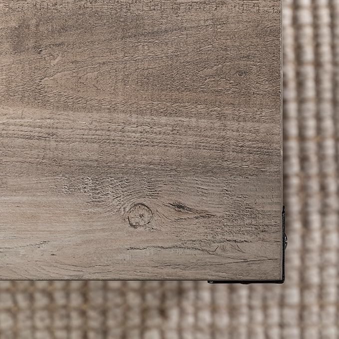Walker Edison Sedalia Modern Farmhouse Metal X Coffee Table, 40 Inch, Grey Wash - LeafyLoom