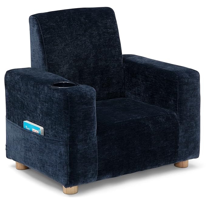 GAP GapKids Upholstered Chair, Navy - LeafyLoom