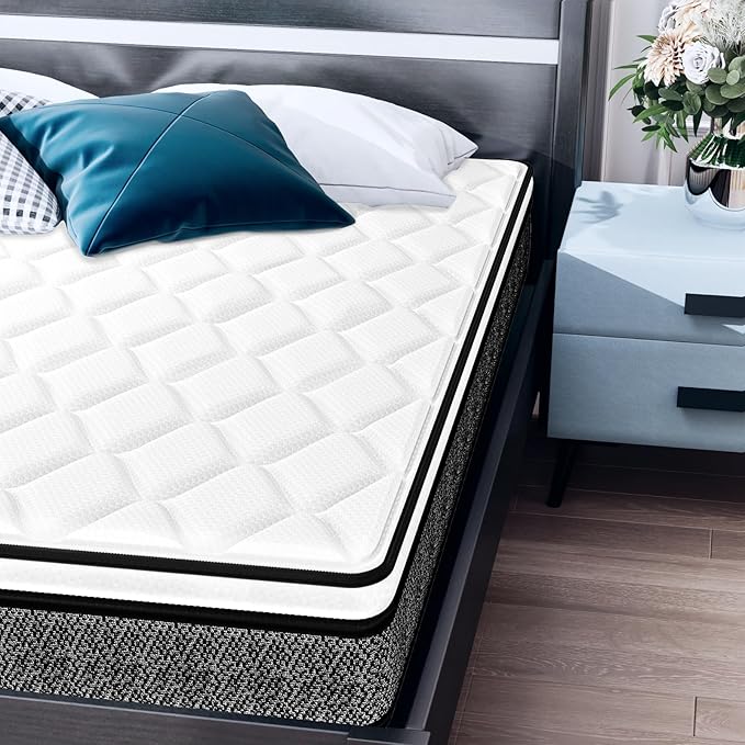EvaStar Full-size mattress 12 Inch, Hybrid Full Mattress in a Box, Full Bed Mattress with Individual Pocket Springs and Pressure-Relieving Memory Foam, Breathable, Medium Firm Mattress 75"x54"x12" - LeafyLoom