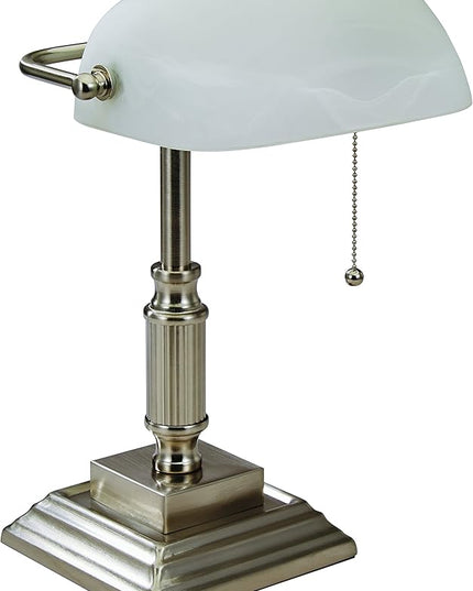 Banker's Desk Task Lamp, Brushed Nickel (VS688029BN) - LeafyLoom