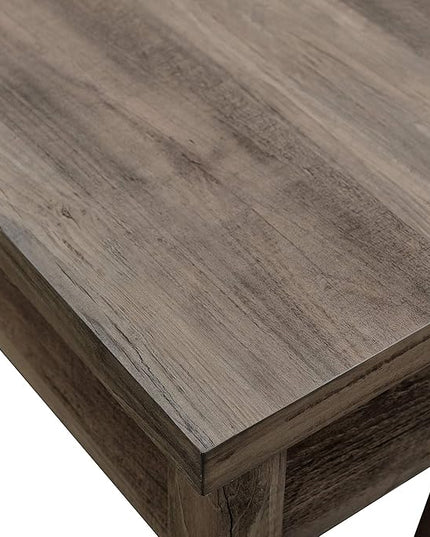 Walker Edison Rustic Farmhouse Wood Computer Writing Desk Home Office Workstation Small, 46 Inch, Grey - LeafyLoom