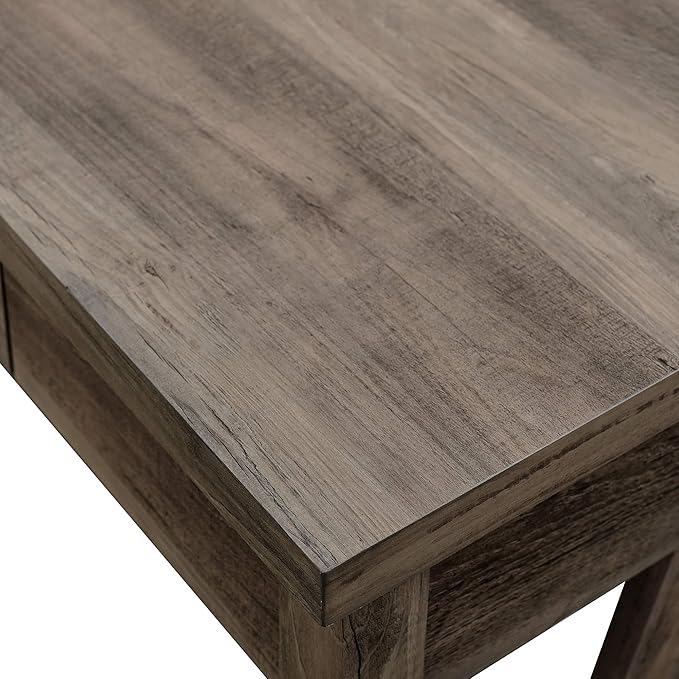 Walker Edison Rustic Farmhouse Wood Computer Writing Desk Home Office Workstation Small, 46 Inch, Grey - LeafyLoom