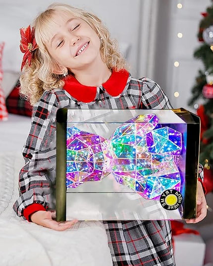 LED Colorful Teddy Bear Night Light, Kids Toys, Bedside Lamp, Mom Kids Birthday Valentine's Day Gift - Table Decoration - with USB Plug and Gift Box - LeafyLoom