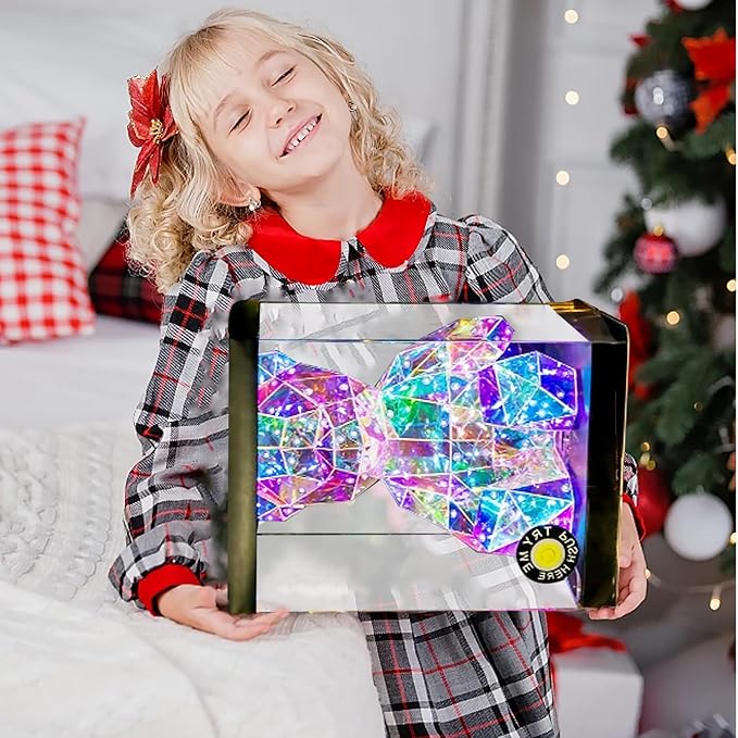 LED Colorful Teddy Bear Night Light, Kids Toys, Bedside Lamp, Mom Kids Birthday Valentine's Day Gift - Table Decoration - with USB Plug and Gift Box - LeafyLoom