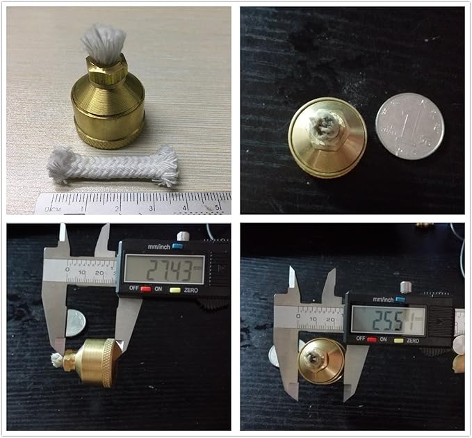 Sunnytech Mini Brass Metal Alcohol Lamp for Stirling Engine Steam Engine Alcohol Burner Can Be Used to Boil Tea Coffee M095-1 - LeafyLoom