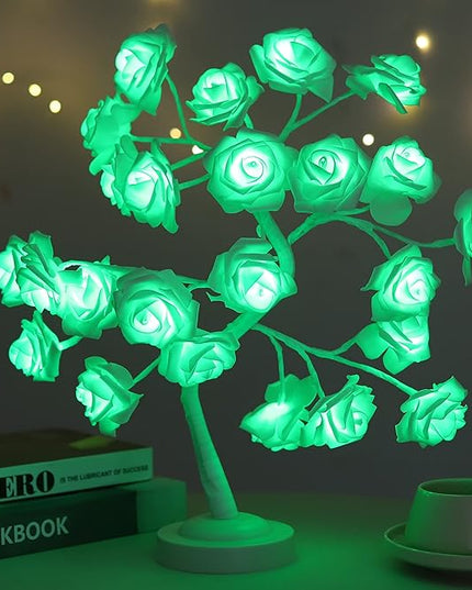 Table Lamp Rose Flower Tree Lamp with 16 Color Changing with Christmas Birthday Gift for Girl Kids Women for Holiday and Party Home Room Decoration(Big rose+5Layers+24Led)… - LeafyLoom