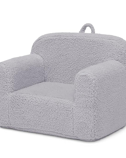 Delta Children Cozee Sherpa Chair, Grey - LeafyLoom