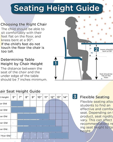 Angeles H, Blue with Chrome Legs, 4 Pack MyPosture Children's Chair, 14-inch - LeafyLoom