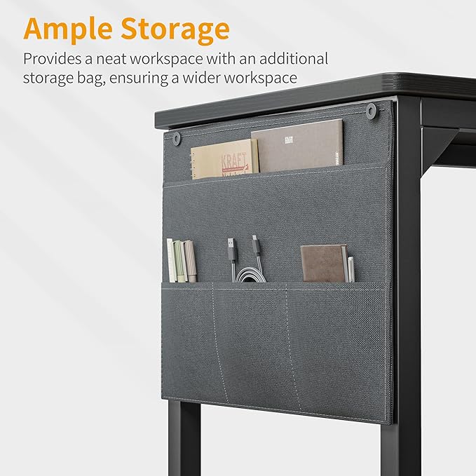 BANTI Computer Desk, 32 inch Home Office Writing Study Desks with Storage Bag, Small PC Table, Modern Simple Style for Space-Saving, Black - LeafyLoom