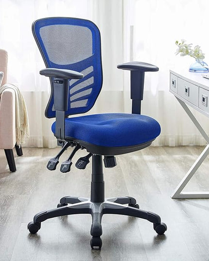 Modway EEI-757 Articulate Ergonomic Mesh Office Chair in Blue - LeafyLoom