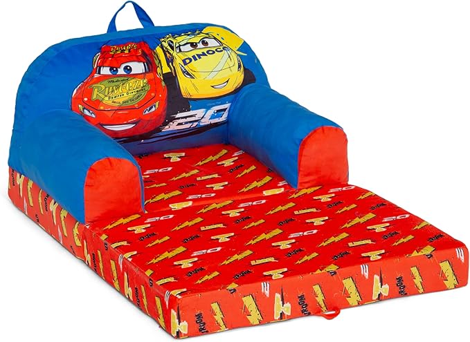 Delta Children Cozee Buddy Flip-Out Kids Chair, Cars - LeafyLoom
