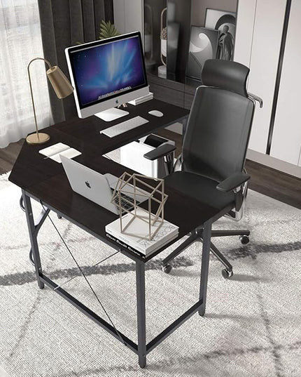L Shaped Desk, Large L Shaped Computer Desk Office Desk, 59+59 inch L Shaped Gaming Desk with CPU Stand, Sturdy Corner Gaming Desk Writing Desk L Shaped Workstation Desks for Home Office Corner - LeafyLoom