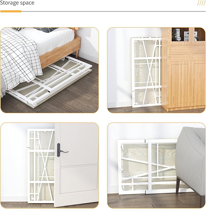 32 inch Small Folding Desk, Writing Gaming Computer Camping Desk for Small Spaces, No Assembly Required Home Office Desk, Natural and White - LeafyLoom