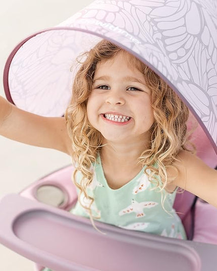 Baby Delight Go with Me Venture Portable Chair | Indoor and Outdoor | Sun Canopy | 3 Child Growth Stages | Canyon Rose - LeafyLoom