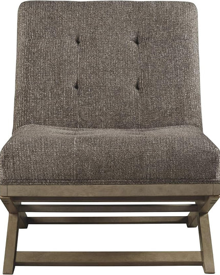 Signature Design by Ashley Sidewinder Coastal Tufted Accent Chair, Grayish Brown - LeafyLoom