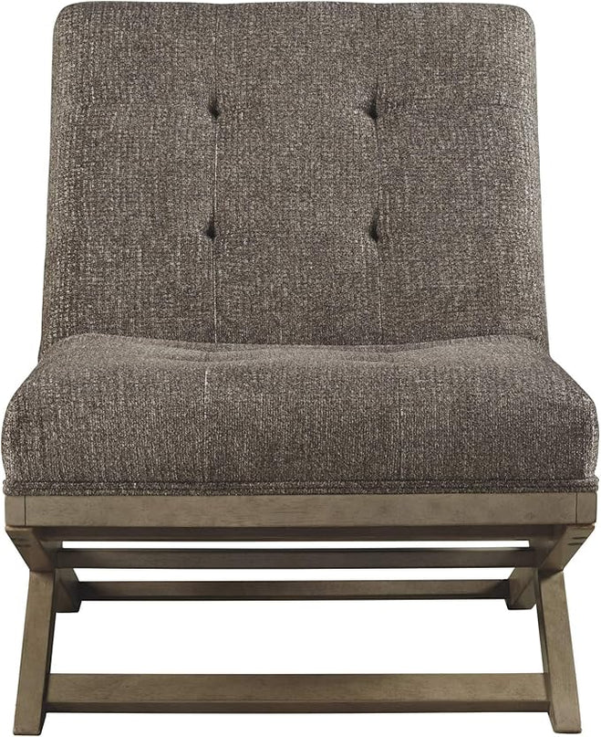 Signature Design by Ashley Sidewinder Coastal Tufted Accent Chair, Grayish Brown - LeafyLoom