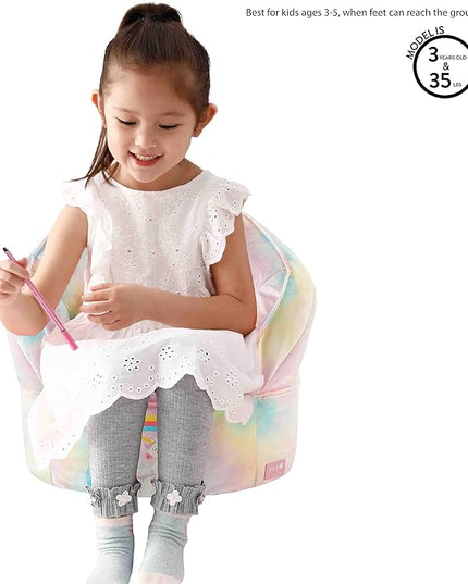 Idea Nuova Unicorn Round Bean Bag Chair for Kids, Ages 3+, Large - LeafyLoom