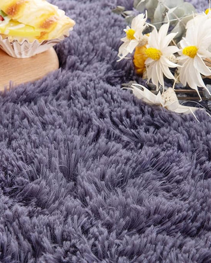 Noahas Ultra Soft Fluffy Bedroom Rugs Kids Room Carpet Modern Shaggy Area Rugs Home Decor 2.6' X 5.3', Taro Purple - LeafyLoom