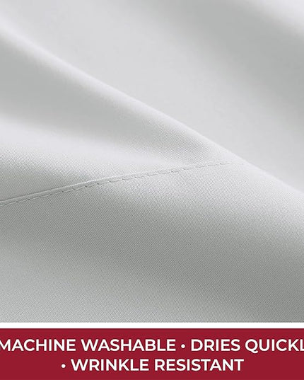 Mellanni RV Short Queen Sheets - 4 PC Iconic Collection Bedding Sheets & Pillowcases - Hotel Luxury, Extra Soft, Cooling Bed Sheets - Deep Pocket up to 10 inch (RV/Short Queen, Light Gray) - LeafyLoom