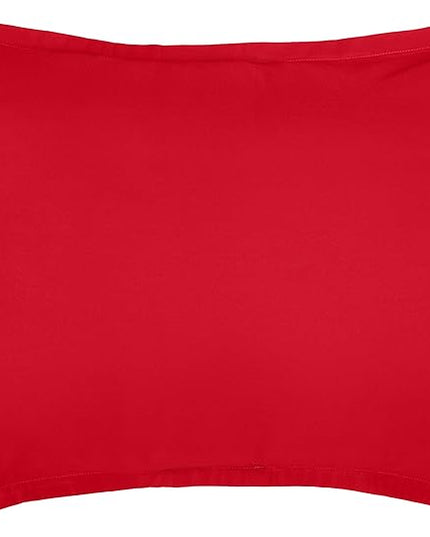 Amazon Basics 2 Piece Easy Wash Microfiber Kid's Comforter and Pillow Sham Set, Twin, Red, Solid - LeafyLoom