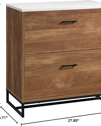 Sauder Tremont Row Lateral File, L: 15.71" x W: 27.95" x H: 29.53", Sindoori Mango - LeafyLoom