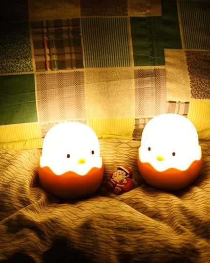 Kids Night Light, Cute Creative Egg Shell Baby Night Light with Touch Sensor, Nursery Night Lights, Kawaii Desk Accessories, Room Decor for Boys Girls Kids Gifts - LeafyLoom