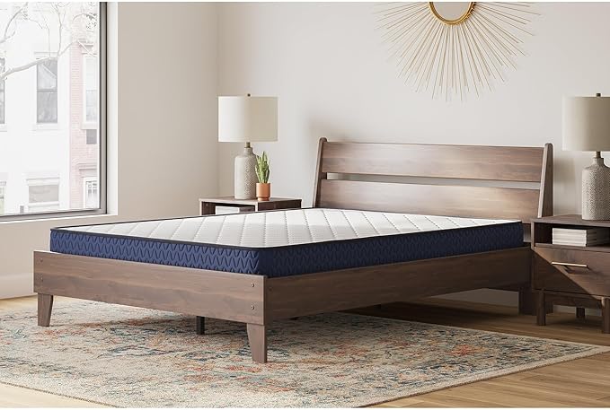 Signature Design by Ashley King Size Medium Firm 6 Inch Memory Foam Mattress with Breathable Quilted Cover - LeafyLoom