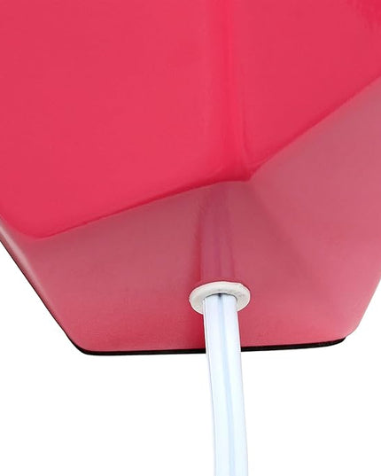 Simple Designs LT2065-PNK Round Prism Mini Table Lamp with Matching Fabric Shade, Pink - LeafyLoom