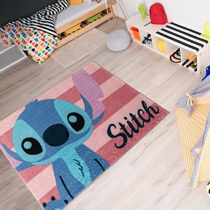 Gertmenian Disney Lilo & Stitch Area Rug for Children & Teens | Kids Home Decor for Girls & Boys | 3x5 Small, Pink, 19838 - LeafyLoom