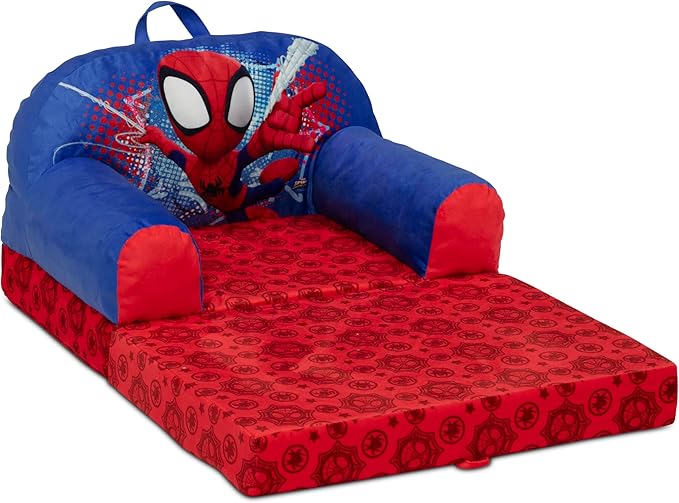 Delta Children Cozee Buddy Flip-Out Kids Chair, Spidey and His Amazing Friends - LeafyLoom