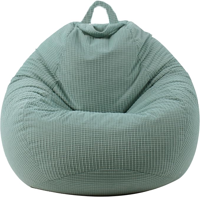 Stuffed Animal Storage Bean Bag Chair Cover (No Filler) Washable Ultra Soft Corduroy Bean Bag Cover for Organizing Plush Toys, Bean Bag for Adults - LeafyLoom