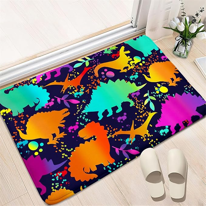 Cute Dinosaur Rug Dinosaur Area Rugs Cartoon Animal Patterns Carpets Dinosaur Bedroom Decor for Boys Kids Area Rug Dinosaur Rugs for Boys Bedroom Dinosaur Play Rug for Boys Bedroom,2'×3' - LeafyLoom