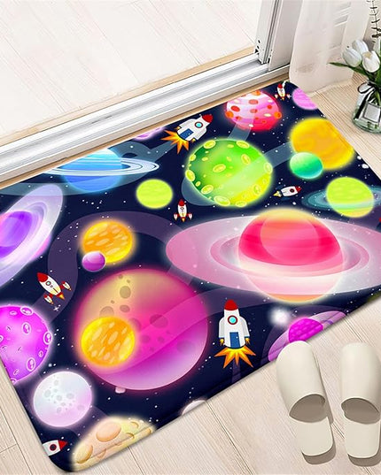 Solar System Rug - Space Rug Galaxy Area Rugs for Kids Bedroom Kids Play Rug Outer Space Carpet Space Rug for Boys Room Planet Carpet for Kids Space Themed Bedroom Decor,2'×3' - LeafyLoom
