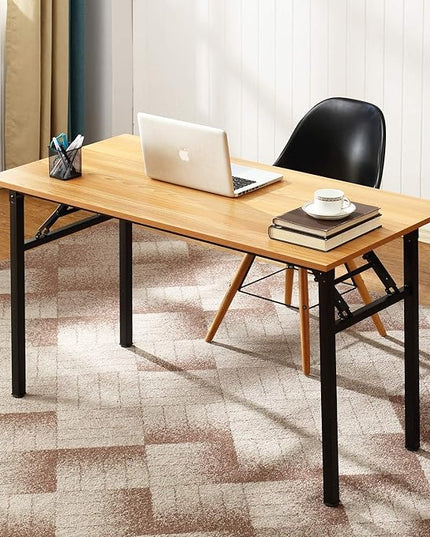 Computer Desk,47" Modern Simple Style Folding Tables,Home Office Writing Desk, Space Saving Foldable Table, No Install Needed - LeafyLoom