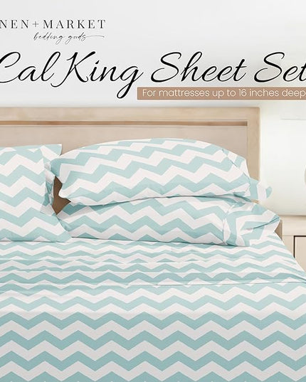 Linen Market 3 Piece Twin Bedding Sheet Set (Turquoise Arrow) - Sleep Better Than Ever with These Ultra-Soft & Cooling Bed Sheets for Your Twin Size Bed - Deep Pocket Fits 16" Mattress - LeafyLoom