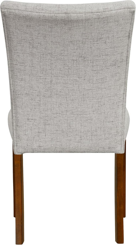 HomePop Classic Parsons Dining Chairs, Pack of 2, Neutral Textured Solid Woven - LeafyLoom
