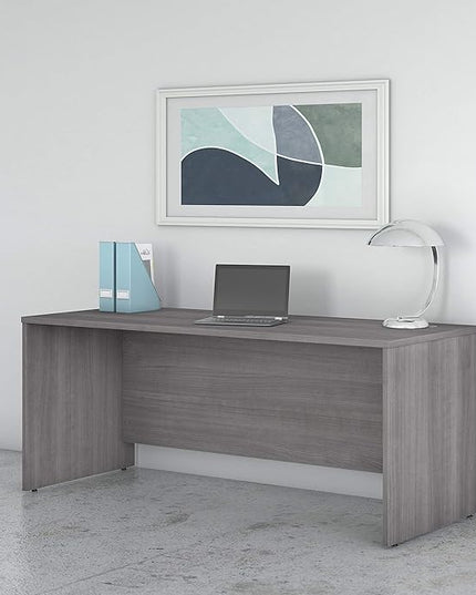 Bush Business Furniture Studio C Office Desk, Computer Table for Home or Professional Workspace, 72W x 30D, Platinum Gray - LeafyLoom