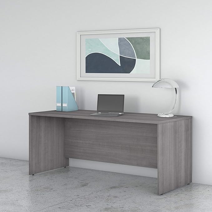 Bush Business Furniture Studio C Office Desk, Computer Table for Home or Professional Workspace, 72W x 30D, Platinum Gray - LeafyLoom